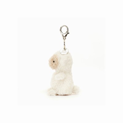 Jellycat Little Lamb Bag Charm USA | 65781YJKV